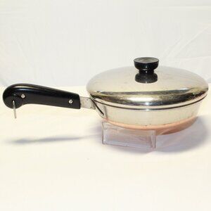 Revere Ware 1801 Copper Bottom 8 Inch Frypan With Lid - Clinton, ILL